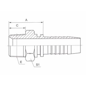 Hydraulická koncovka AGN 6 1/4"x19